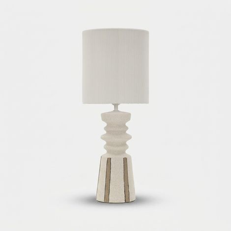 Lampada da tavolo in ceramica con paralume Tribal (1/5)