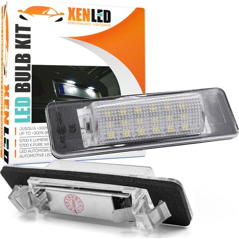 Eclairage LED plaque arrière Mercedes W202 et W210 - BLANC 6000K - modules complets droite et gauche (1/5)
