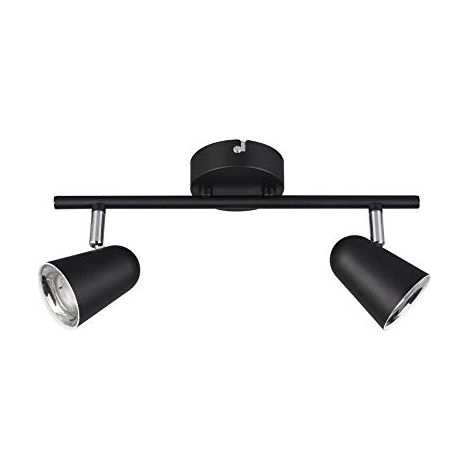 Faretti Led da Interno Parete Soffitto su Barra 2 Spots Nero Toulose GD Trio (1/4)