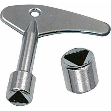 Lot de 2 clés triangulaires de 9 mm avec interrupteur à clé triangulaire pour ascenseur électrique à gaz d'urgence