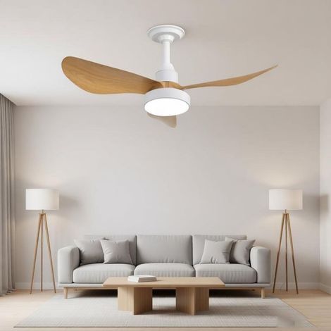 Ventilateur Plafond avec Lampe LED 82cm, Lustre Amovible Design Luxe Moderne, Ventilateur de Plafond Silencieux pour Salon Salle à Manger Bureau (1/5)