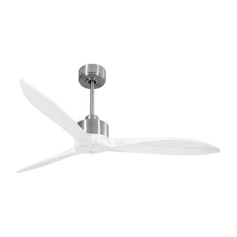 Modulo Latino Slim - Super destratificateur et ventilateur DC 132 cm chrome pales bois blanc  idéal 26 à 40 m² (1/5)
