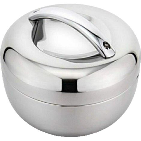 Boîte à déjeuner bol à mélanger thermique, boîte à pain en acier inoxydable, boîte d'isolation sous vide à double couche, boîte de rangement fraîche, boîte à bento en métal (poignée argentée, 800 ml)