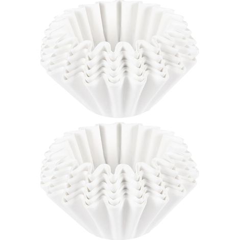 Lot de 100 filtres à café en papier pour la maison, les cafés, les restaurants et les bureaux (blanc) (1/5)