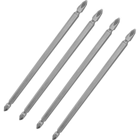 10 embouts de tournevis double tête PH 200 mm pour visseuse sans fil, embouts cruciformes S1/4 pour perçage et vissage