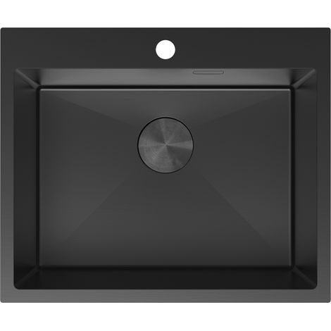 Mexen Solix évier en acier inoxydable 1 bac 600 x 500 mm, noir - 6408601000-70 (1/5)