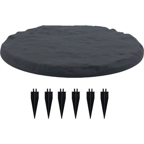 Pierres De Marche Jardin, Jar-din Stepping Stones Extérieur Stepping Dalles Pas Japonais, Décoration Paysagère Pour Allées Avec Piquets Pour Allée Jardin Cour Arrière Piscine Parc Espaces (1/5)