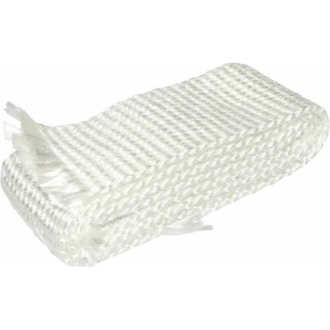 Cinta de fibra de vidrio cerámica de 50 x 3 mm para silenciador de escape de alta temperatura para ciclomotor, motocicleta, tractor y coche, longitud 1 m