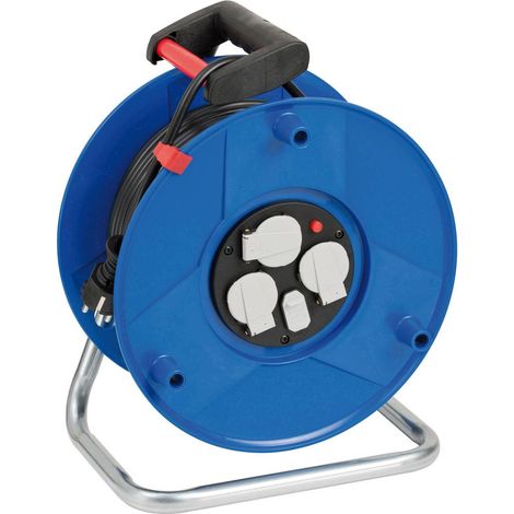 Avvolgicavo Garant 50m H05VV-F 3x1,5 mm² 3 connettori di protezione Spina. (1/5)