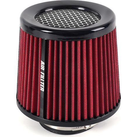 Un kit de admisión de alto flujo con un filtro de aire automotriz de 3 pulgadas, un diseño cónico, un protector de motor de 76 mm y piezas de repuesto GM. (1/4)