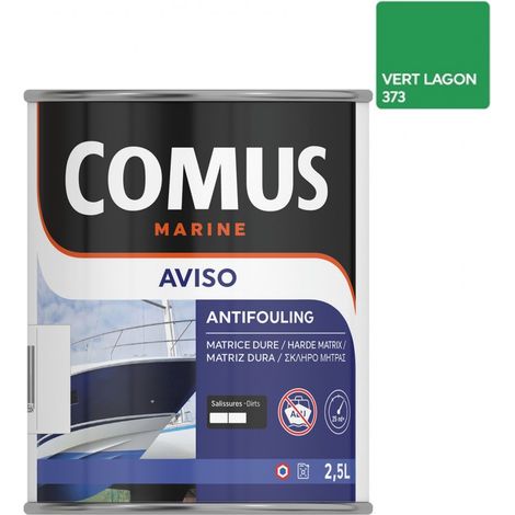 AVISO NB VERT LAGON 2,5  L - Peinture antifouling à matrice dure pour bateaux rapides - COMUS MARINE (1/2)