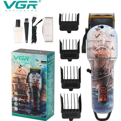 Nouvelle tondeuse à cheveux électrique rechargeable avec affichage numérique Captain Graffiti (1/4)