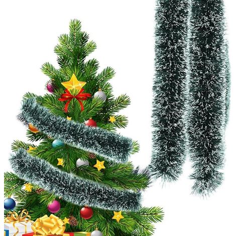 10m künstliche Tannengirlande Weihnachten Deko Innen Außen für Fenster Treppe