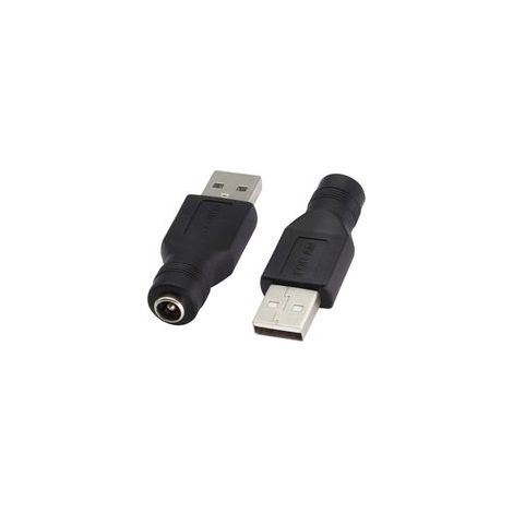 USB2.0 A Mâle vers DC 5.5x2.1mm Connecteur Charge Barrel Jack Adaptateur Secteur Connecteur USB 5V,(Adaptateur Secteur2,5A Max.) pour Dispositif &Charge DC&USB