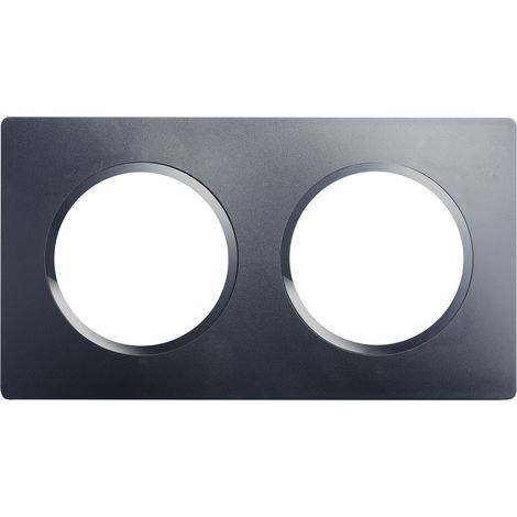DEBFLEX - CASUAL EVO PLAQUE DE FINITION 2 POSTES GRIS PROFOND