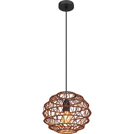 Globo - lámpara colgante - Senni - marrón - metal - Ø 29cm - E27 (1/4)
