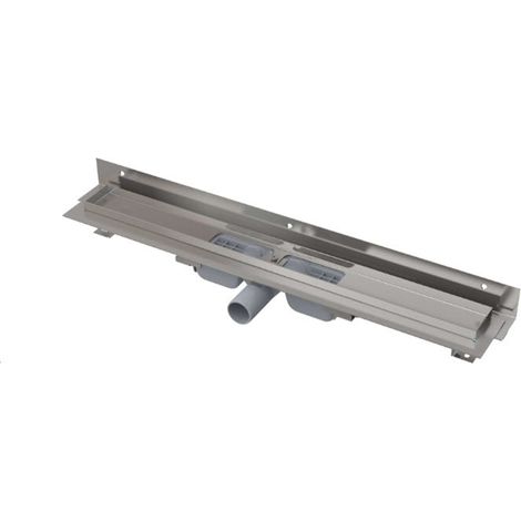 Alca Canaletas de desagüe - Canaleta de ducha Flexible Low 105 cm, con fijación ajustable a la pared, acero inoxidable APZ104-1050 (1/2)