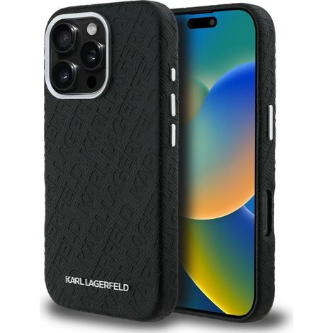 Karl Lagerfeld FW Stamped Karl MagSafe Hülle für iPhone 16 Pro Schwarz (1/5)