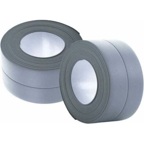 (2 pièces gris)Plinthe souple - Bande d'extrémité pour cuisine et salle de bain 22 mm 3,2 m, joint auto-adhésif, bande pliante flexible, joint d'étanchéité, anthracite