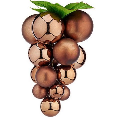 Boule de Noël - Non spécifié - Moyen - Marron - Plastique - Décorée de raisins