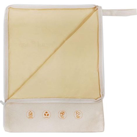 Sac à pain naturel et bio avec fermeture éclair — Doublure à la cire d'abeille — Sac de conservation alimentaire — Idéal pour les sandwichs, l'usage domestique, les pique-niques et la boulangerie