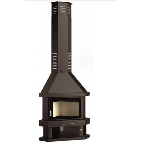 Chimenea Leña Rincón FM Modelo C-200-R Cristal Serigrafiado (1/4)