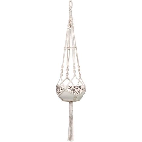 MINKUROW Vaso Di Fiori Corda Gancio Per Piante Macrame Fioriera Appesa Gancio Per Piante Vaso Di Fiori Di Cotone Appeso Decorazione Giardino Camera Porta Piante 105 Cm (1/5)