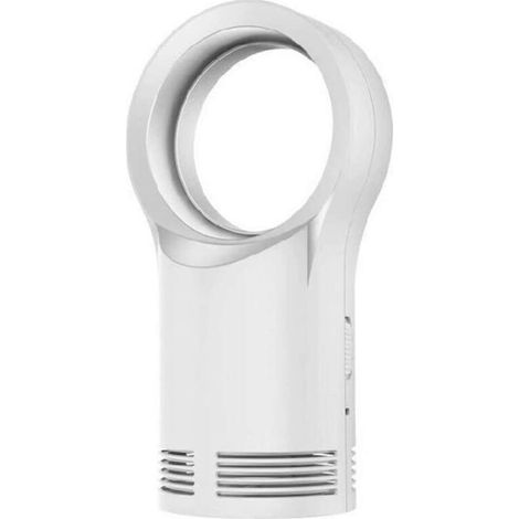 Flügelloser Heizlüfter, Leiser PTC-Heizlüfter, Energieeffizienter Mini-Lufterhitzer mit 2-stufig einstellbarem Thermostat und Überhitzungsschutz für Büro und Zuhause, Weiß (1/4)
