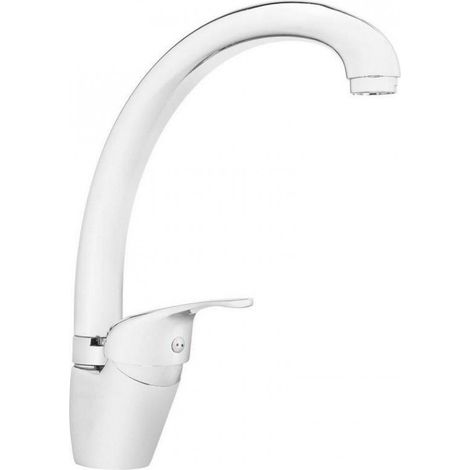 Invena  Mitris Robinet de cuisine - Argent - Mitigeur céramique 35 mm - Bec pivotant - Mitigeur monocommande