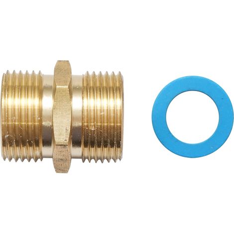 Adattatore flessibile per tubi, in acciaio inox corrugato con guarnizione DN16-3/4 (1/3)