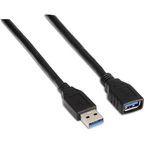 Cable Alargador USB 3.0 Aisens A105-0042/ USB Macho - USB Hembra/ 2m/ Negro
