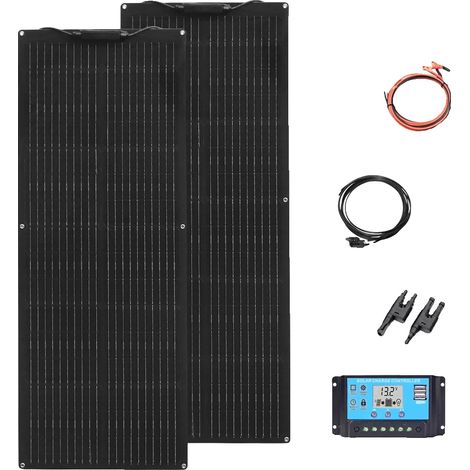 Panneau Solaire Flexible, Design Semi-Flexible, Haute Efficacité 24%, Convient pour une Utilisation en Extérieur (1/2)