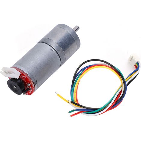 Moteur CC à réduction GA25-370 DC12V 150 tr/min avec encodeur, noyau en cuivre et engrenage en acier inoxydable (1/5)