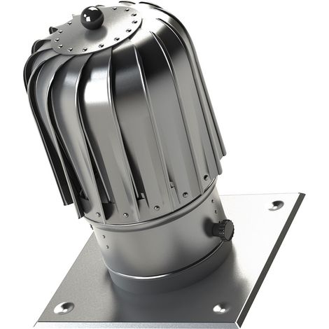 Chapeau de cheminée de 150 mm en aluminium résistant aux fumées avec plaque de toit supplémentaire (1/2)