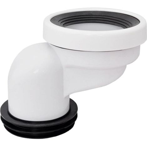 Bride de chasse d'eau décalée pour toilettes, connecteur de tuyau décalé, position de remplacement, levier de toilette en PVC étendu pour réparation de drain de toilette, urinoir, retrait de 10 cm (1/4)