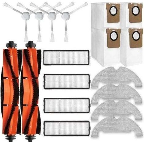 Zubehörset mit Ersatzteilen für die Saugroboter Dreame D10 Plus RLS3D, Z10 Pro und L10 Plus: 2 Hauptbürsten, 4 Bürsten. (1/4)