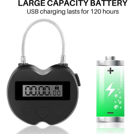 Écran LCD Smart Time Lock, minuterie électronique à ressort multifonction, chargeur USB