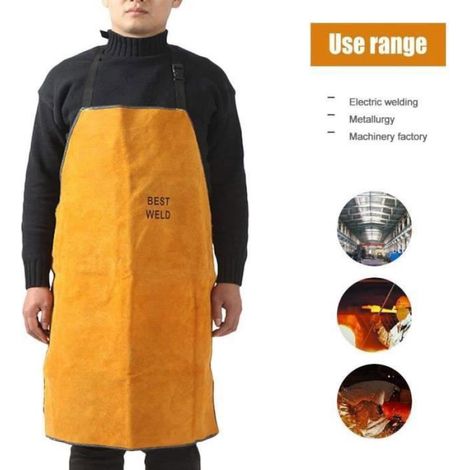 Tablier de Soudeur en Cuir Tablier de Travail rsistant pour travaux de soudage Ignifuge et rsistant aux Flamm TA TABLIER DE CUISINE (1/4)