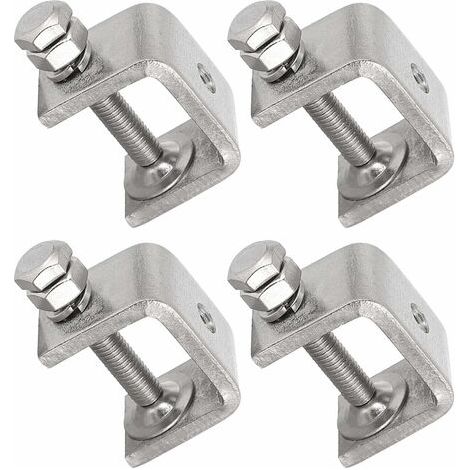BUNTHAUS 4 Pièces En Acier Inoxydable 304 Pinces En Forme De U En Forme De C étau Pinces à Bois Pinces Robustes En Forme De C Avec Une Large Ouverture De Mâchoire (1/5)