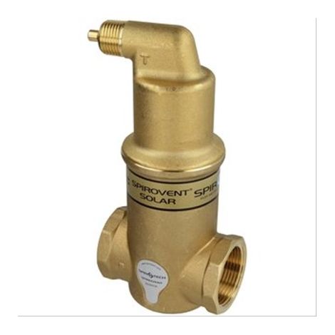 Séparateur de bulles d'air solaire Spirovent horizontal ''Autoclose'', F1''1/2