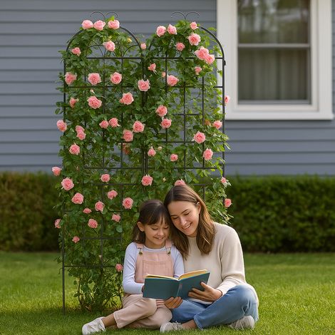 Enrejado metálico para plantas trepadoras 2 piezas OKMYHOME (1/5)