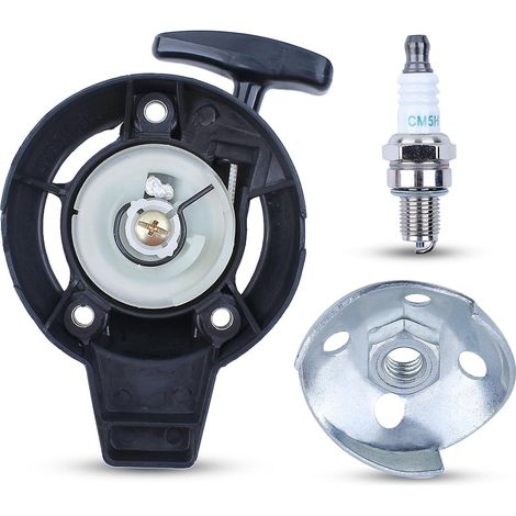 Arranque de retroceso LinDuxe para motocultor Honda GX25 FG110, recortadora de césped HHT25, reemplazo 28400-Z0H-003 con polea de garra de trinquete (1/4)