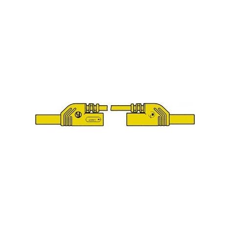 Cordon de mesure isole 4mm 50cm avec reprise - jaune (mlb-sh/ws 50/1)