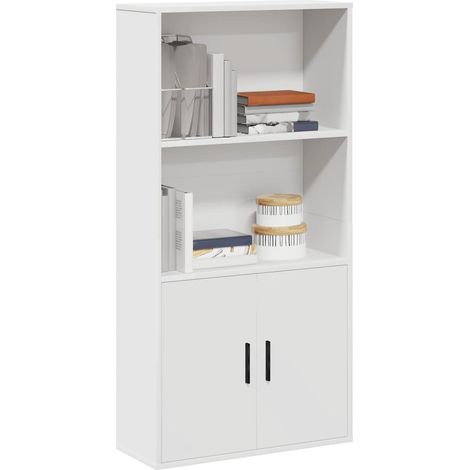 Bücherregal Weiß 60x24x120 cm Holzwerkstoff