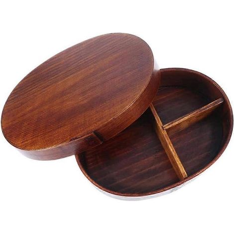 Lunchbox aus Holz, Lebensmittelbehälter, Bento-Box im japanischen Stil, Kinder-Lunchbox, Schulgeschirr, Schüsselbox (1/5)