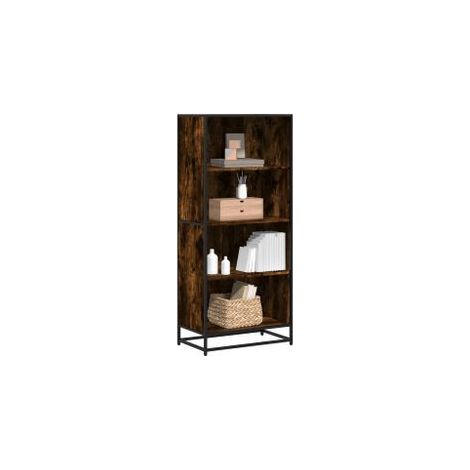 Bibliothèque chêne fumé 60x35x139 bois d'ingénierie (1/5)