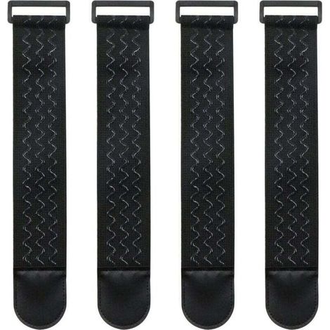 Sangle Elastique avec Silicone Antidérapant - Attache Cable Fermoir Réutilisable Polyvalents Organisateur Rangement pour des Rallonges Câbles Cordes Tuyaux D’arrosage Vélos Bagages, 4 Pièces (1/4)