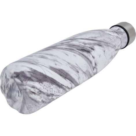 Bouteille Isotherme en Acier Inoxydable Anti-Fuite, Sans Odeur - Design Cola, Couleur Marbre Blanc pour Sport (1/5)