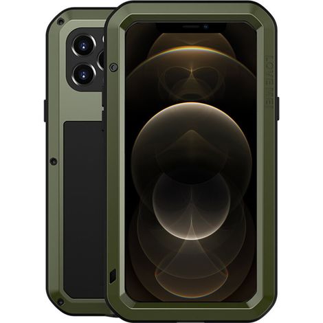 Love Mei iPhone 12 Pro Hülle, mit Glas geschützt, Grün (1/4)