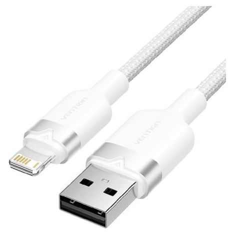 Cable USB Lightning Vention LANWF/ USB Macho - Lightning Macho/ 480Mbps/ 1m/ Blanco